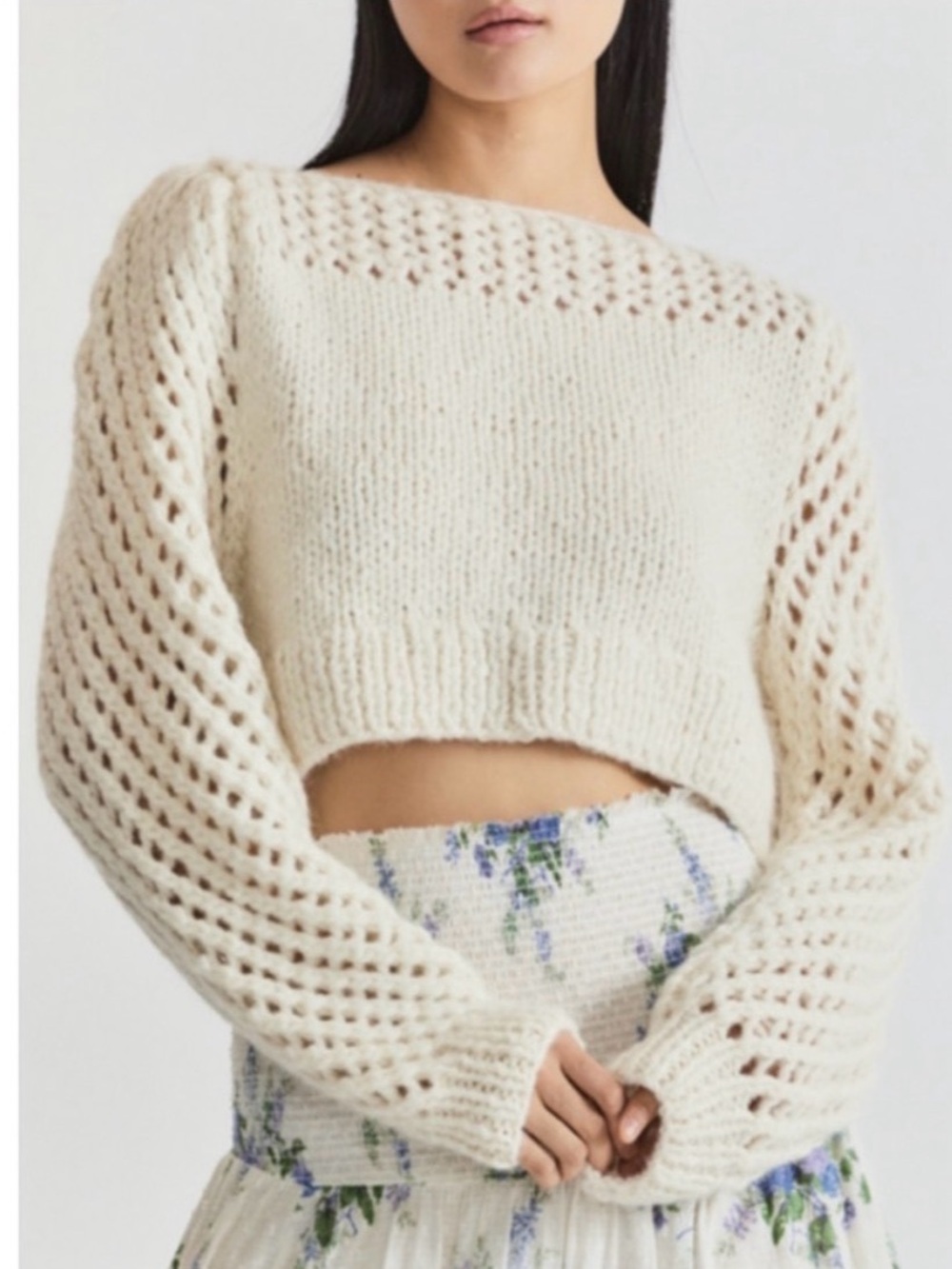 LoveShackFancy Cream Alpaca Sweater